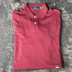Men’s Burgundy Polo Ralph Lauren Classic Polo Shirt Size: M